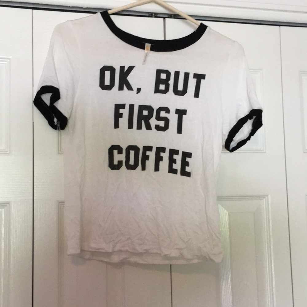 Ok but first coffee cropped top